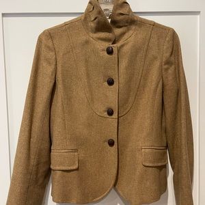 J. Crew Brown Blazer with Unique Collar